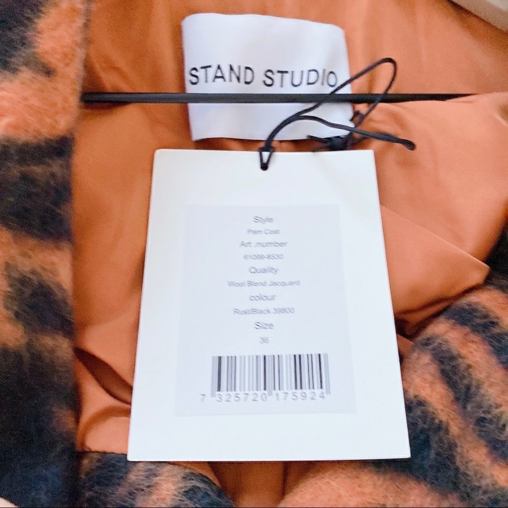 STAND STUDIO Pam wool blend Coat - Rust/Black - Picture 16 of 16